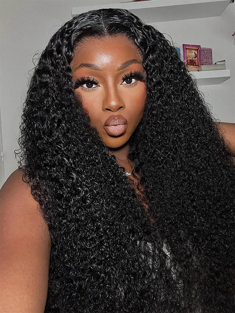 Simidola 13x4 Transparent / HD Lace 250% Density Kinky Curly Wig Natural Pre Plucked