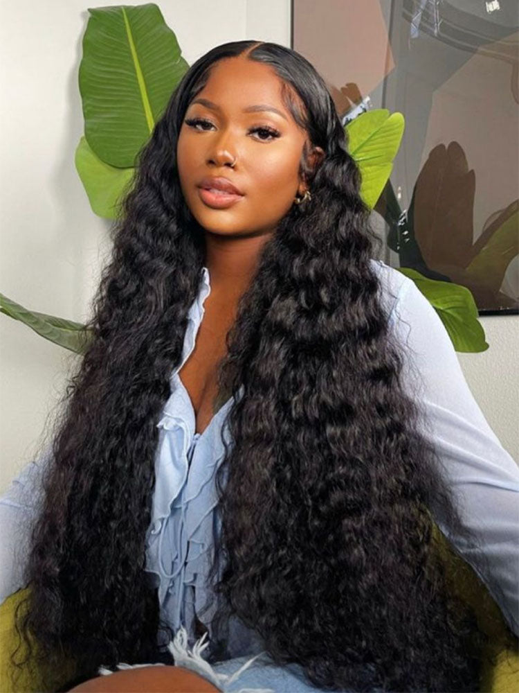 Simidola 13x4 Transparent / HD Lace 250% Density Deep Wave Front Wigs Pre Plucked