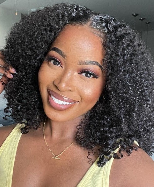 Pre-Plucked | Wear & Go Glueless 4x6 HD Lace Kinky Curly Bob Wig