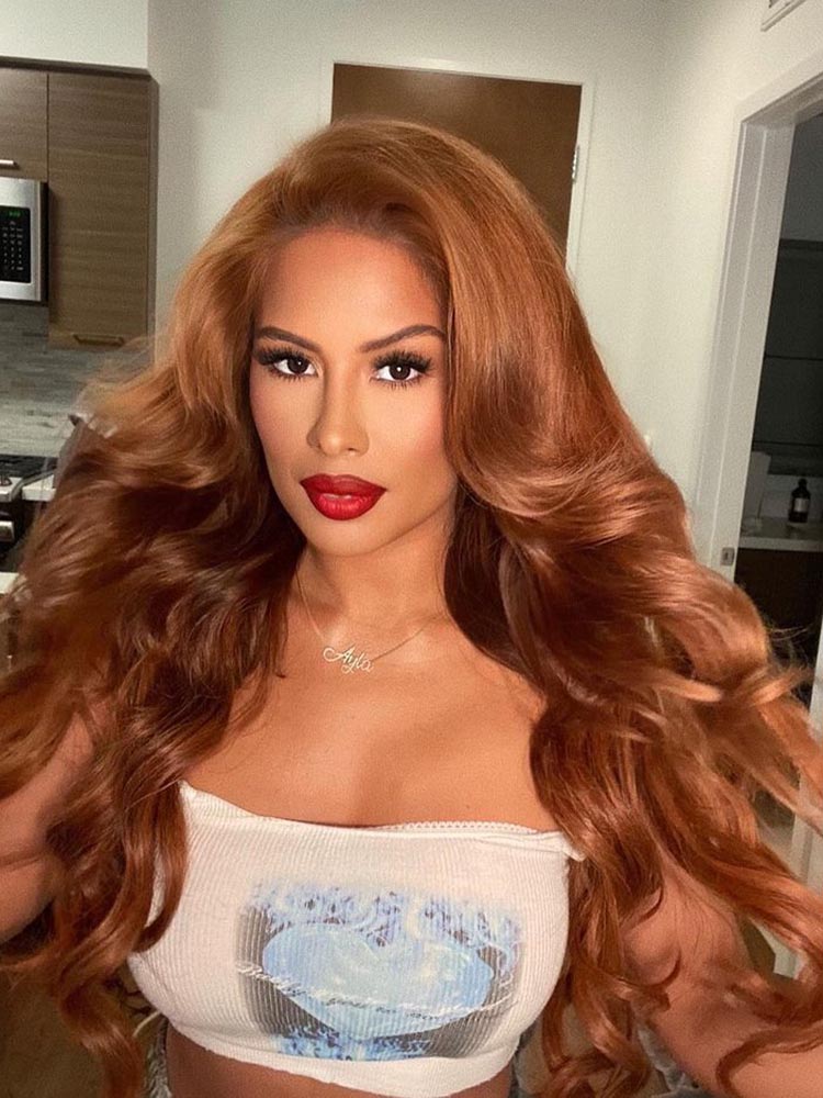 Simidola 4x4/13x4 Transparent Lace Copper Brown Body Wave Lace Front Wig