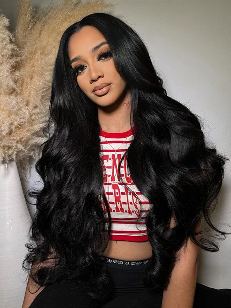 Face-Framing Layered Cut Body Wave Pre-Bleached Wear Go Wig 9x6 Lace Tiny Knots Glueless Wig