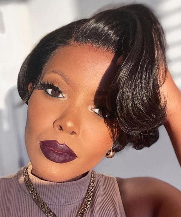 Simidola 13x4 HD Lace Pixie Cut Refined Side Part Frontal Wig Natural Pre-plucked | Limited Design