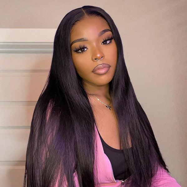 Simidolahair Silky Straight Easy Wear Go Glueless Wigs Pre Cut 7x5 HD Lace Closure Wigs Beginner Friendly