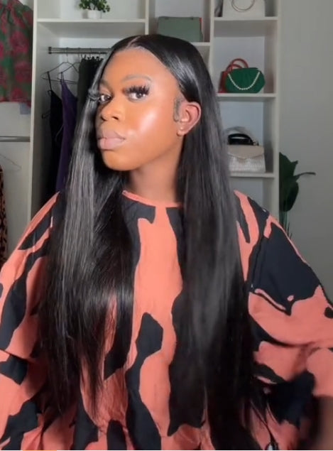 @sena_v Same 24 inch M-CAP Wear Go 9x6 HD Lace Pre Bleached Straight Hair Wig