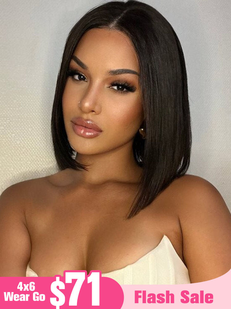Limited Flash Sale | Simidola Wear & Go Glueless 4x6 Straight Hair Bob Wig