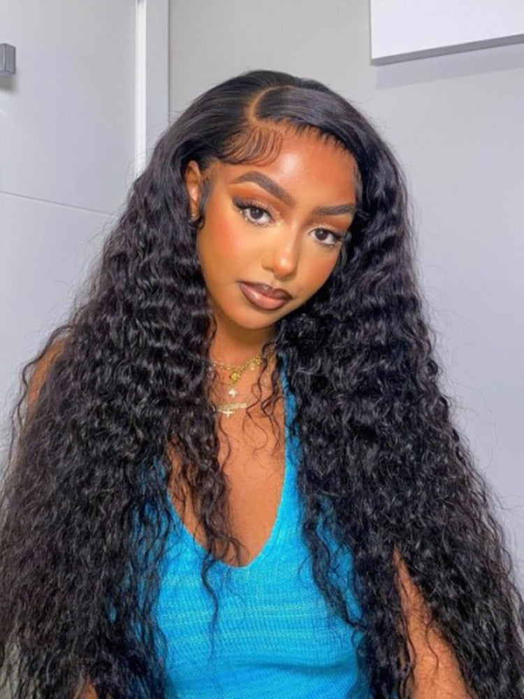 Simidola Pre Bleached Knots 13x4 Invisible HD Lace Deep Wave Wig
