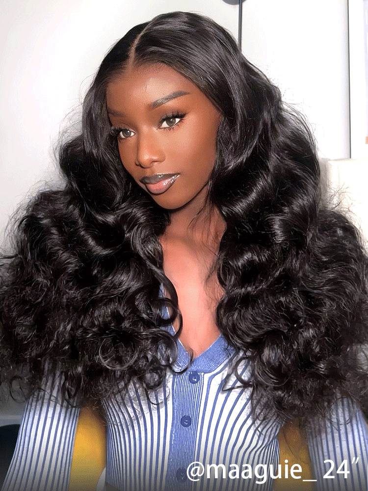 Simidola Pre-bleached 7x5 Pre-cut Pre-plucked Ocean Wave Wear Go Glueless Wig With Drawstring