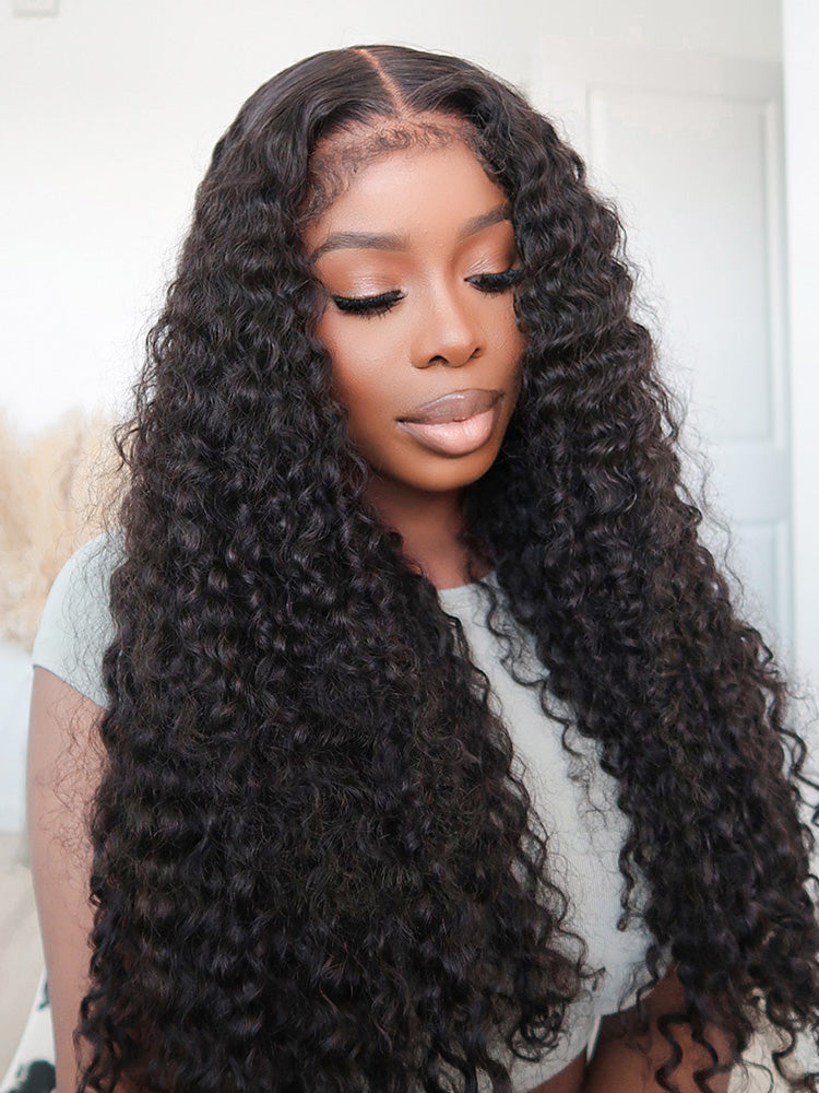 Simidola 4C Edges | 13x4 Lace Water Wave Kinky Edges Hair Wig