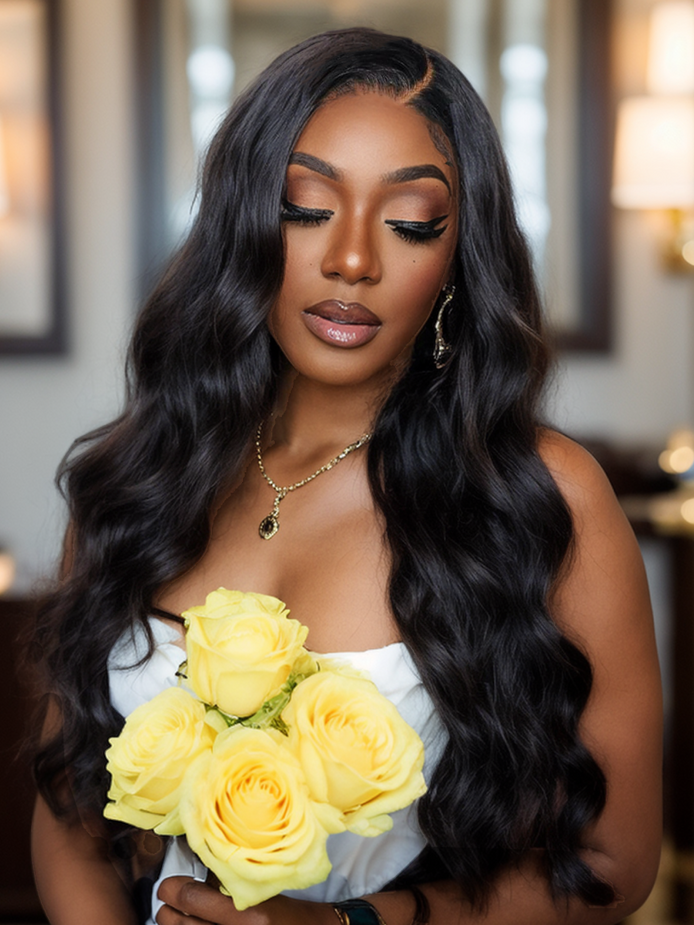 Simidola Pre Bleached Knots 13x6 HD Lace 250% Density Body Wave Wig
