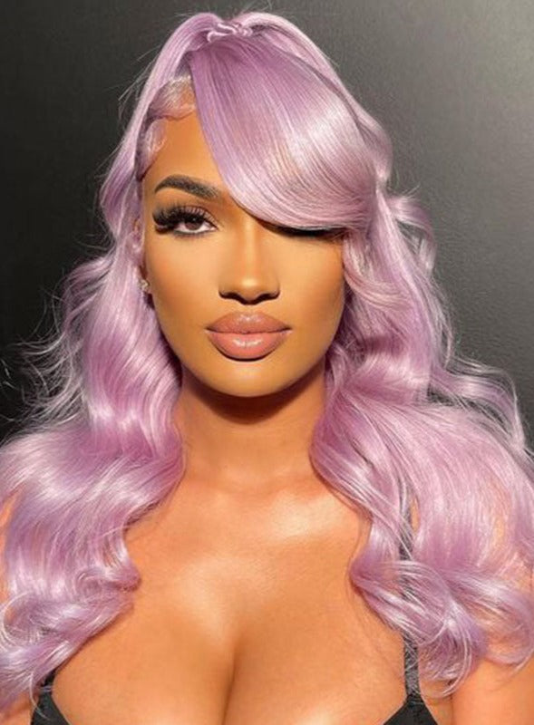Simidola Light Purple Color Body Wave Frontal Wig