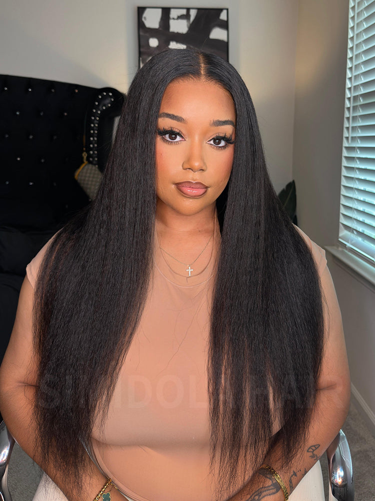 Simidola M-CAP Wear Go 9x6 HD Lace Pre Bleached Tiny Knots Kinky Straight Glueless Wig