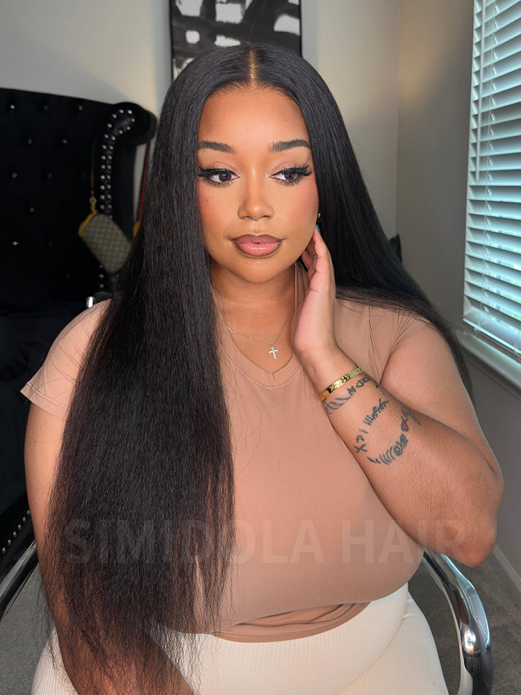 @chanellyhailey Same 24 inch M-CAP Wear Go 9x6 HD Lace Pre Bleached Tiny Knots Kinky Straight Glueless Wig