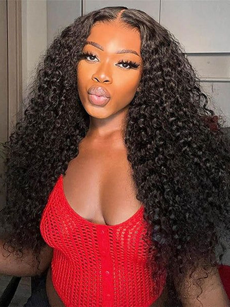 Simidola Pre-Bleached Knots Deep Wave 13x4 13x6 HD Lace Human Hair Wear Go Glueless Wig With Elastic Drawstring