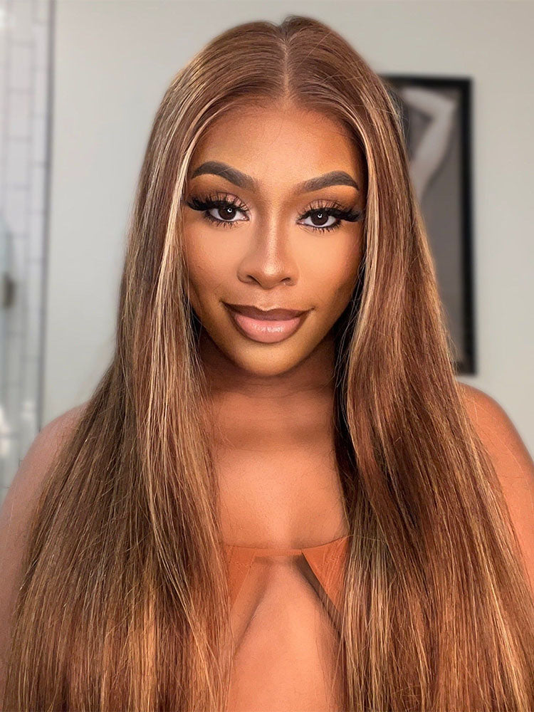 Simidola M-CAP Wear Go 9x6 HD Lace Tiny Knots Highlight Color Straight Glueless Wig
