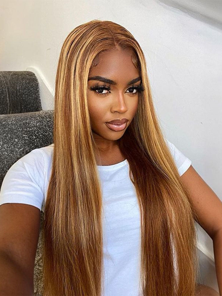 Simidola M-CAP Wear Go 9x6 HD Lace Tiny Knots Highlight Color Straight Glueless Wig