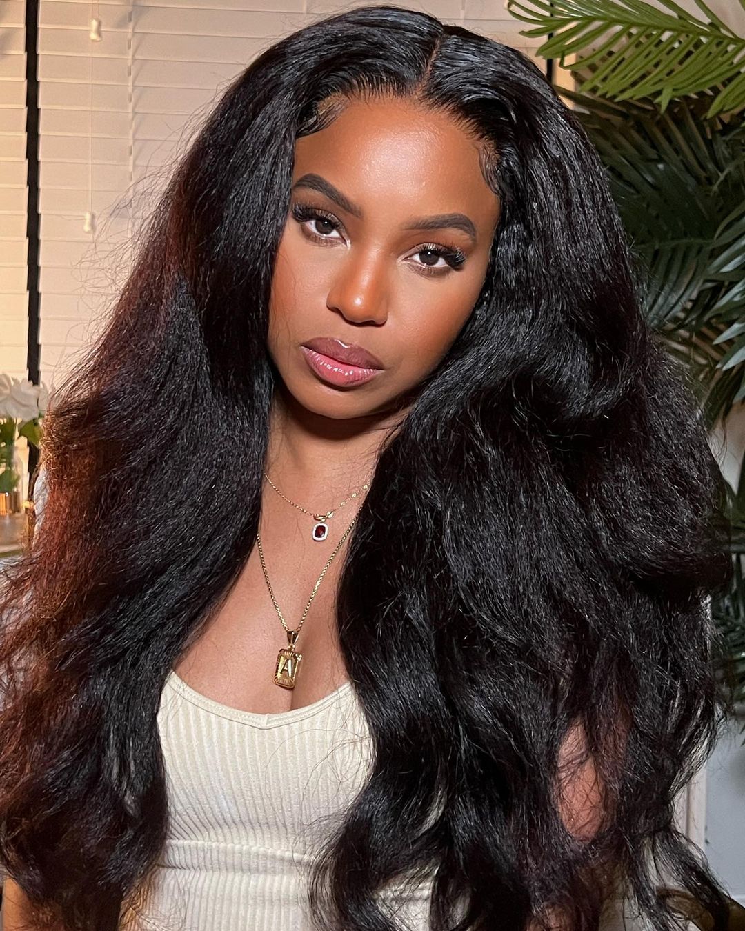 Simidola Pre-Bleached Knots Kinky Straight 13x4 13x6 HD Lace  Human Hair Wear Go Glueless Wig With Elastic Drawstring