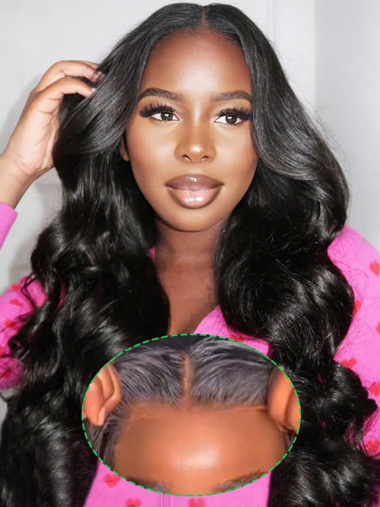 Simidola Pre-Bleached Knots Body Wave 13x4 13x6 HD Lace  Human Hair Wear Go Glueless Wig With Elastic Drawstring