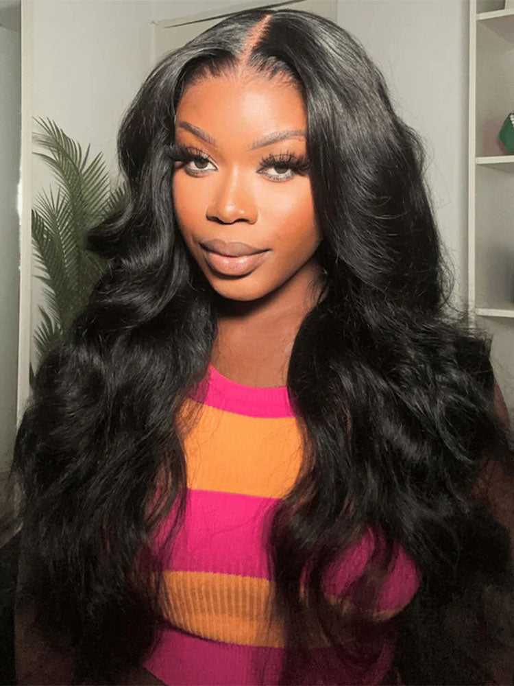 Face-Framing Layered Cut Body Wave Pre-Plucked Wear Go Wig 4x6 HD Lace Glueless Wig