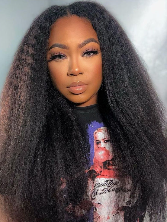 Simidola U Part Brazilian Hair Kinky Straight Wig