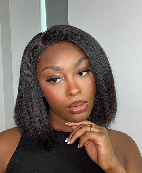 Simidola  4x4/13x4 Transparent Lace Kinky Straight Bob Wig