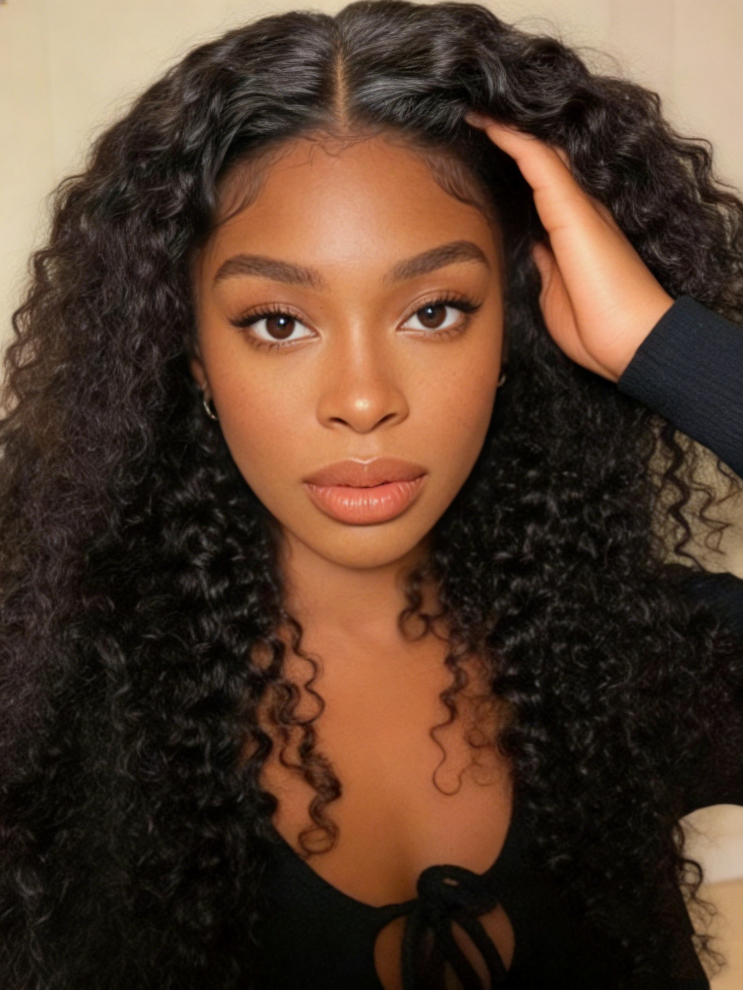 Simidola Pre-Bleached Knots Deep Wave 13x4 13x6 HD Lace Human Hair Wear Go Glueless Wig With Elastic Drawstring