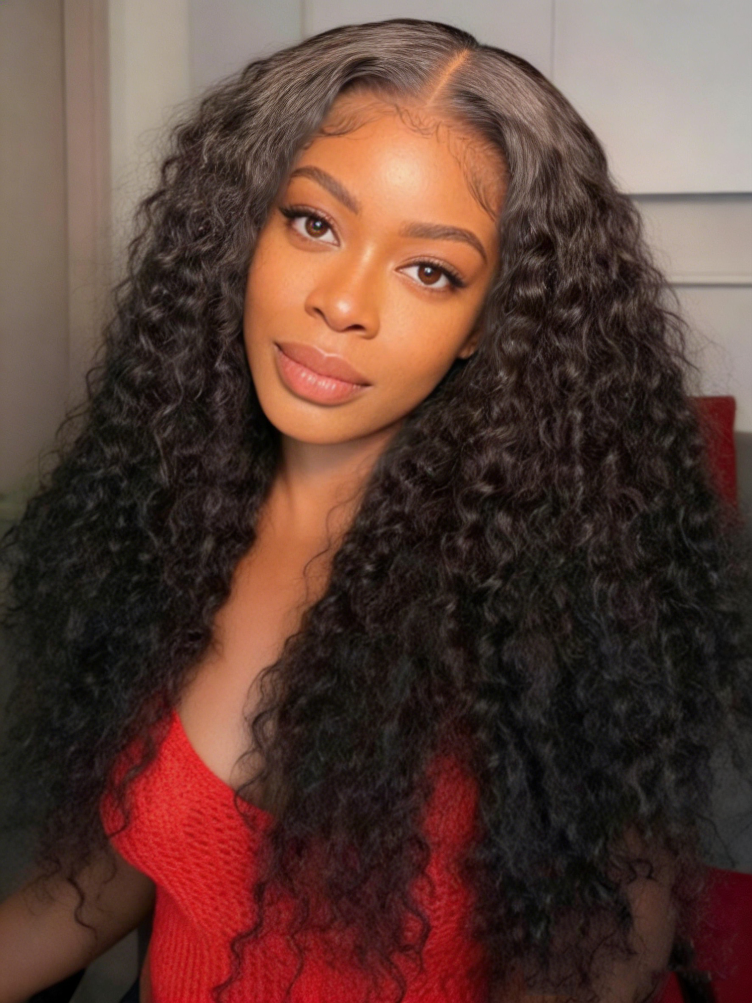Simidola Pre-Bleached Knots Deep Wave 13x4 13x6 HD Lace Human Hair Wear Go Glueless Wig With Elastic Drawstring