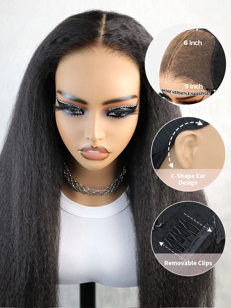 @chanellyhailey Same 24 inch M-CAP Wear Go 9x6 HD Lace Pre Bleached Tiny Knots Kinky Straight Glueless Wig