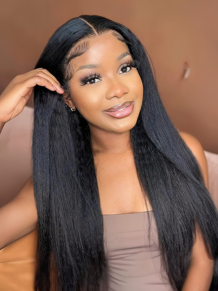 Simidola U Part Brazilian Hair Kinky Straight Wig