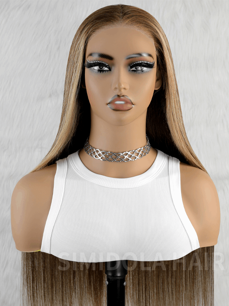 @jennycitizen Same 22 Inch Highlight Brown Wear Go 4x6 Straight Hair Wig