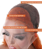 Simidola 13x4 HD/Transparent Lace Ginger Body Wave Lace Front Wig