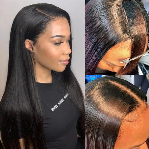 Simidola Glueless U Part Straight Hair Wig
