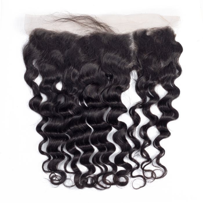 Simidola 3Pcs Loose Deep Wave Bundles with 13x4 Frontal 10A Grade 100% Human Virgin Hair