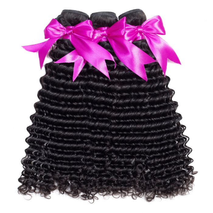 Simidola 3Pcs 10A Deep Wave Best Virgin Human Hair Bundles
