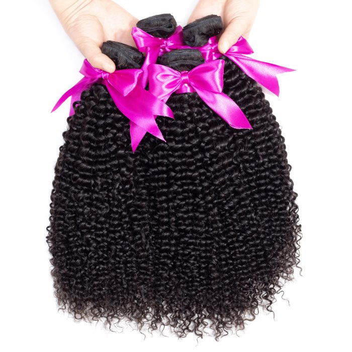Simidola 4Pcs 10A Kinky Curly Best Virgin Human Hair Bundles