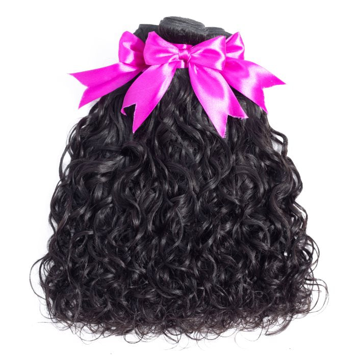 Simidola 3Pcs Natural Wave Bundles with 13x4 Frontal 10A Grade 100% Human Virgin Hair