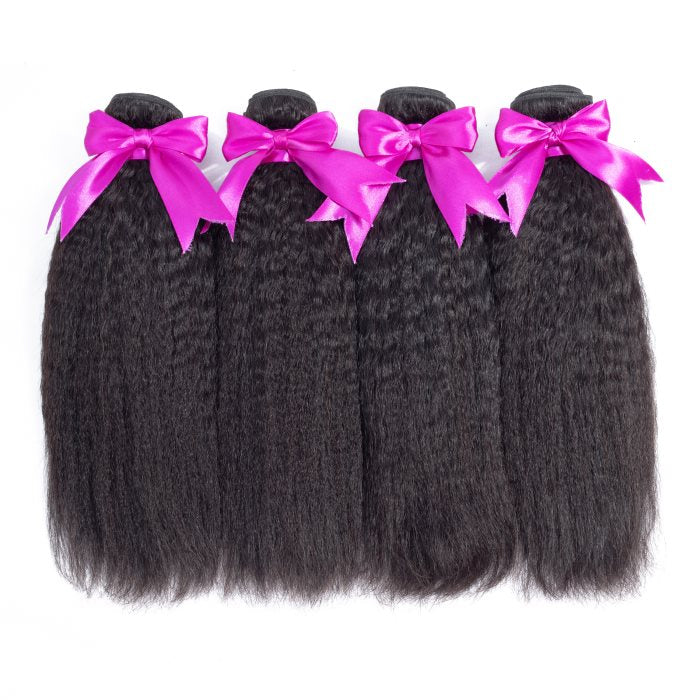 Simidola 4Pcs 10A Kinky Straight Best Virgin Human Hair Bundles
