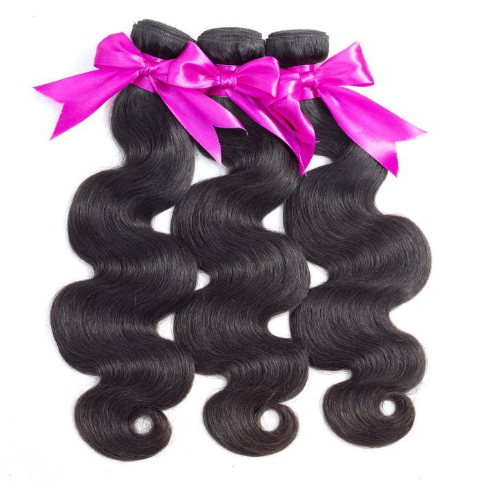 Simidola 3Pcs Body Wave Bundles with 13x4 Frontal 10A Grade 100% Human Virgin Hair
