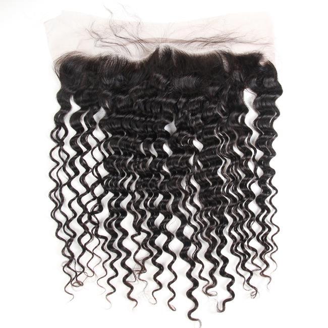 Simidola 1Pc Deep Wave Pre Plucked Lace Frontal
