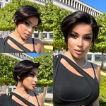 Simidola Affordable 5x5 HD Lace Closure Short Pixie Cut Wig