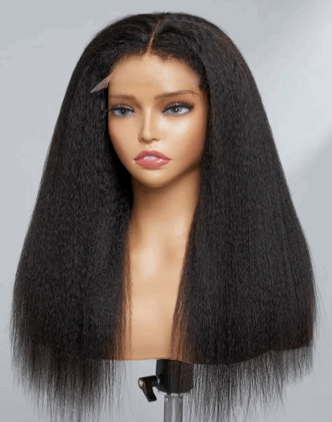@iamjaymonique Same Type 4C Kinky Edges Human Hair Wigs Kinky Straight 13x4 Lace Frontal Wig With Realistic Hairline