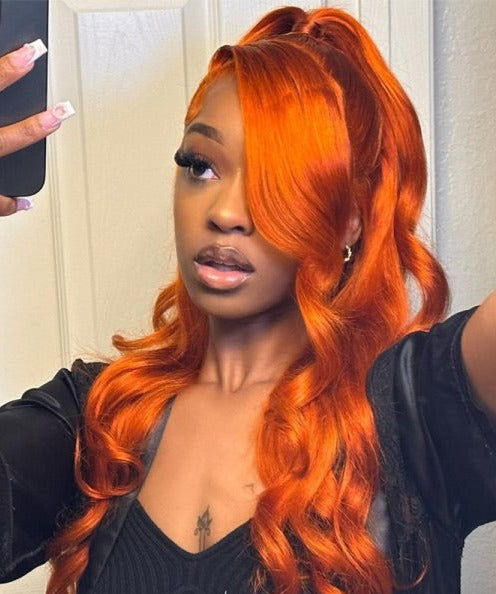 @iam0na Same 22 Inch Ginger Body Wave Lace Front Wig