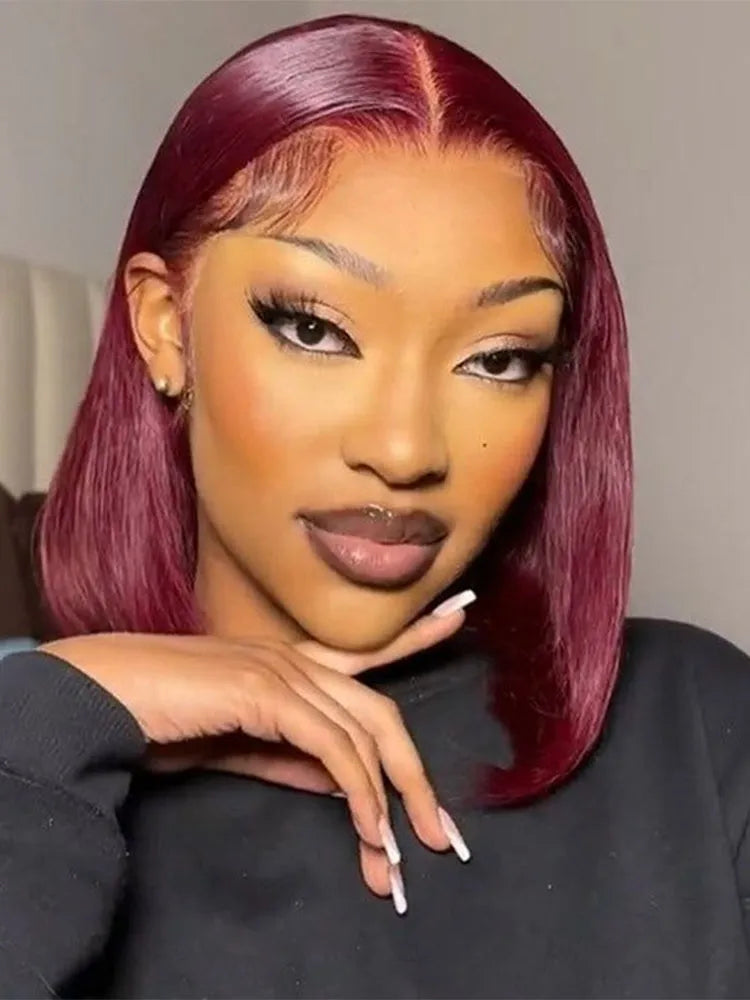 Simidola 99J 4x4/13x4 Lace Straight Hair Short Bob Wig