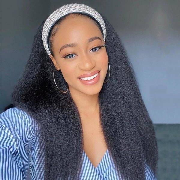 Simidola Glueless Kinky Straight Headband Wig