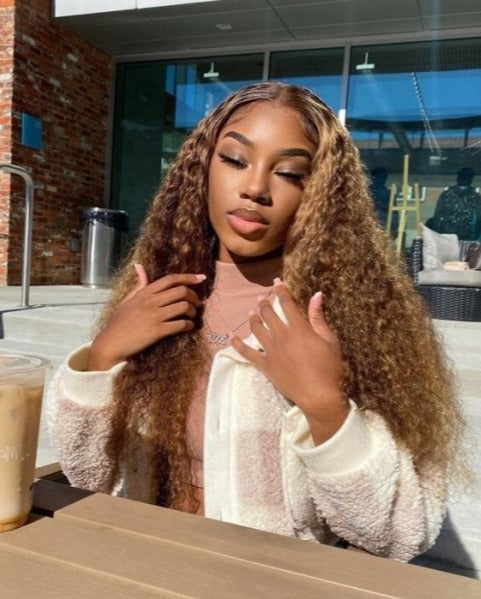 Simidola Gorgeous Highlights Ombre Water Wave Frontal Wig
