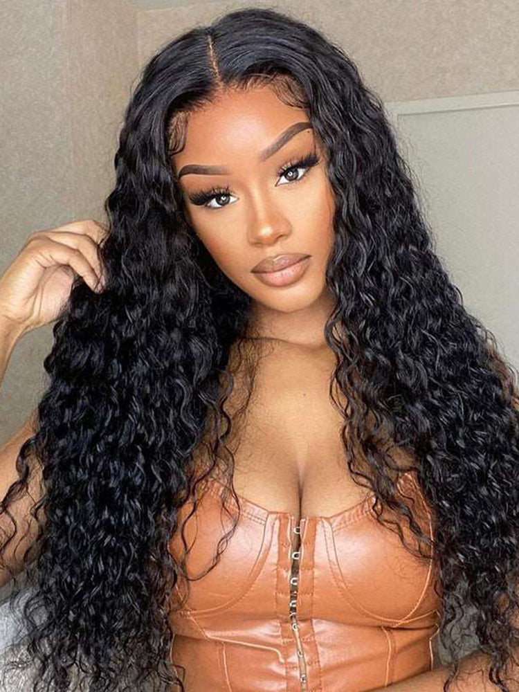Simidola Pre-bleached 4x4 Pre-cut Pre-plucked Deep Wave Wear Go Glueless Wig