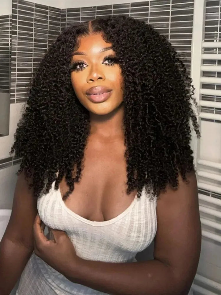 Buy1 Get 1 Free | Simidola Wear & Go Glueless 7x5 Kinky Curly Hair Wig & Free Glueless Highlight Color 4x6 Kinky Curly Hair Wig