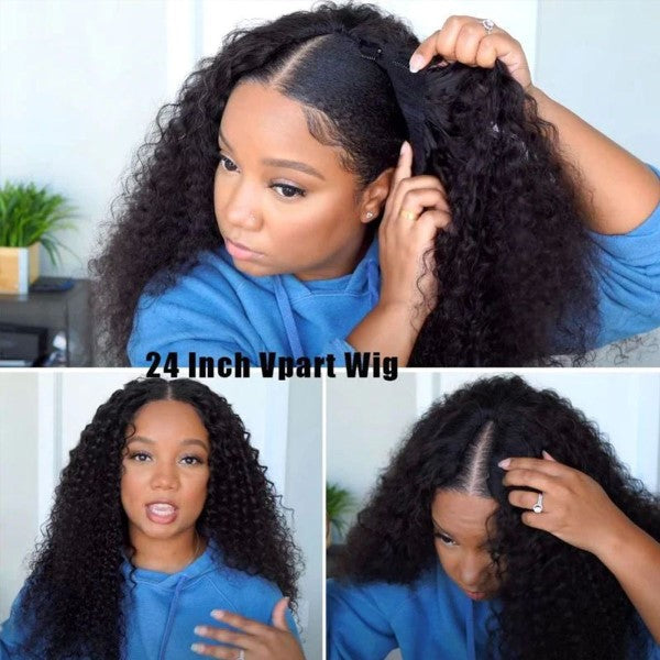 Flash Deal |Simidola V Part Water Wave Beginner Friendly Human Hair Wig