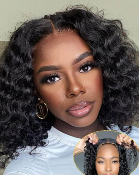 Pre-Plucked |Wear & Go Glueless 4x6 HD Lace Deep Wave Bob Wig