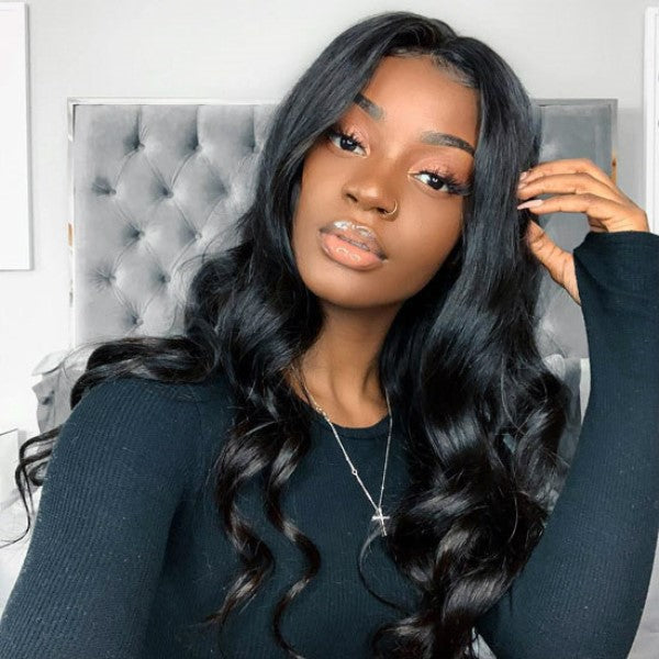 Flash Deal | Simidola U Part Body Wave Natural Black Color Human Hair Wig
