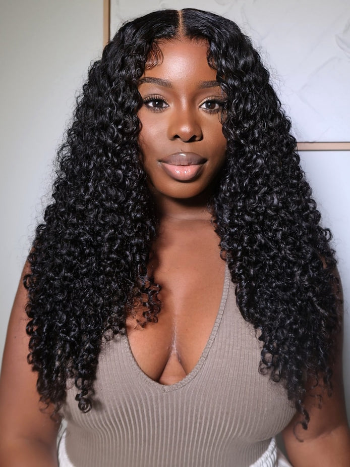 Simidola Pre-bleached 7x5 Pre-cut Pre-plucked Water Wave Hair Wear Go Glueless Wig With Drawstring